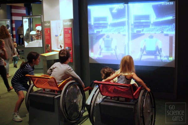 Wheelchair races at Scienceworks