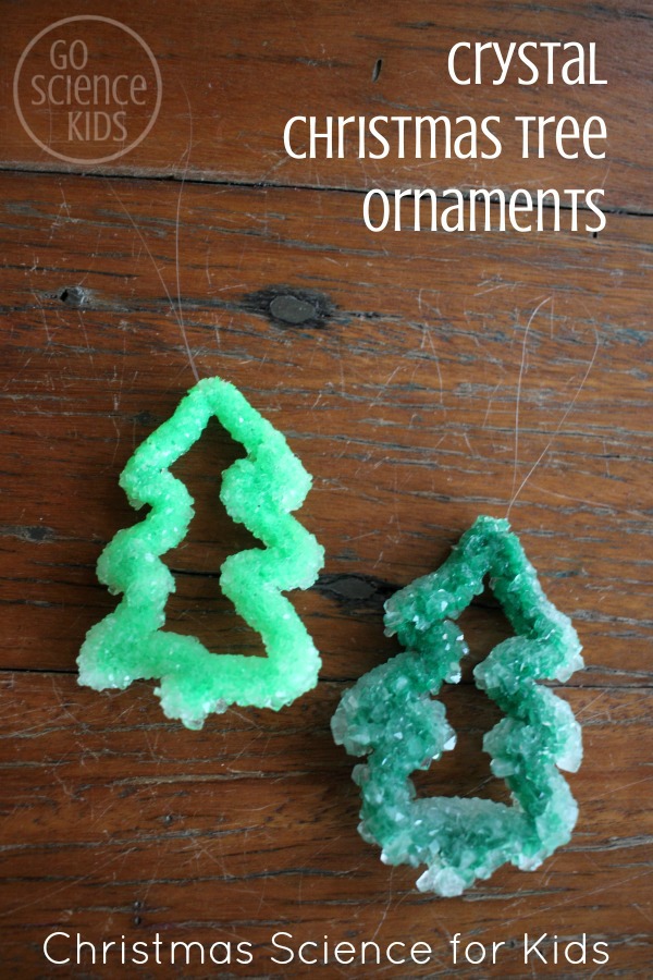 DIY Crystal Christmas tree ornaments - Christmas science project for kids Holiday STEM