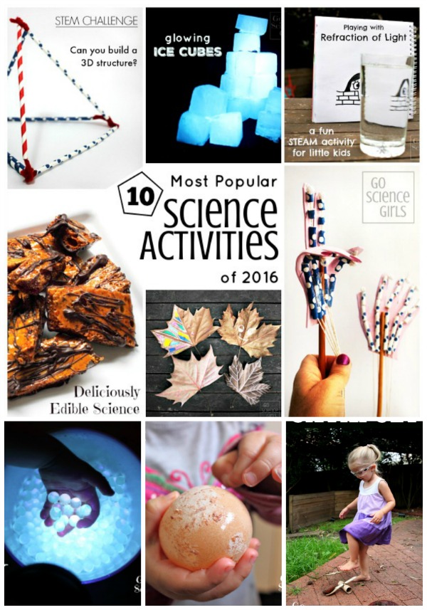 Top 10 most popular science activities (and a few bonus extra)of 2016 from Go Science Kids