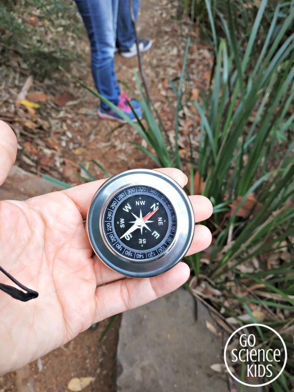 Using a compass to find north