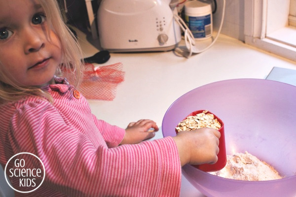 Measuring and pouring ingredients