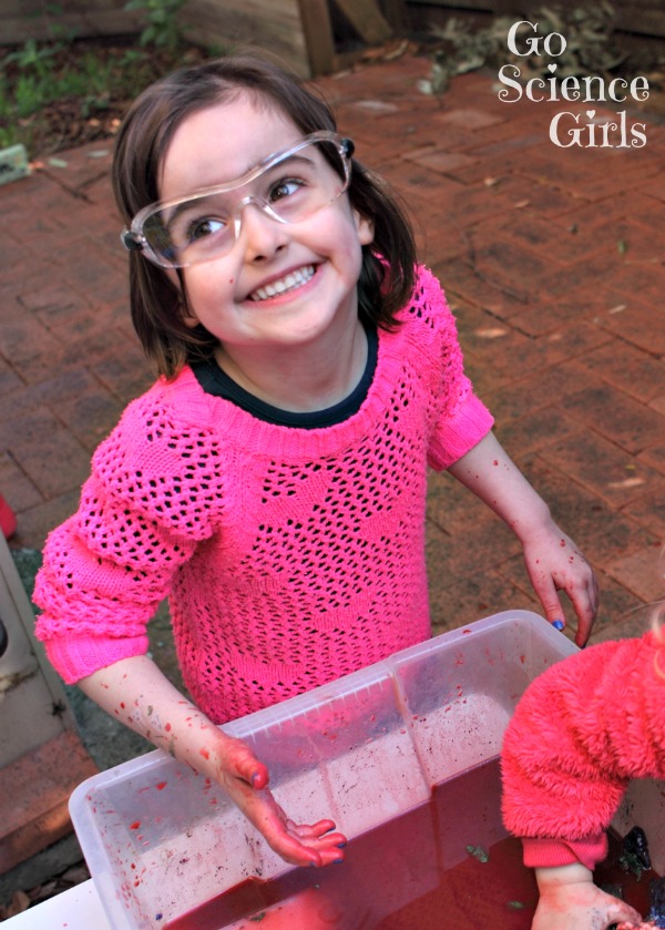 Safety glasses for 5 year old science girl