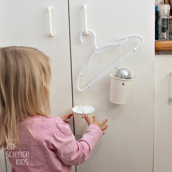 DIY balance scales for toddlers and preschoolers