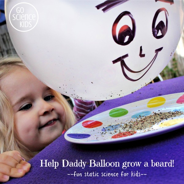 Help Daddy Balloon grow a beard - fun static science for kids