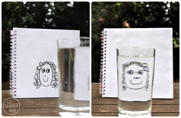 Create magic drawing with refraction of light - fun art meets science activity for kids