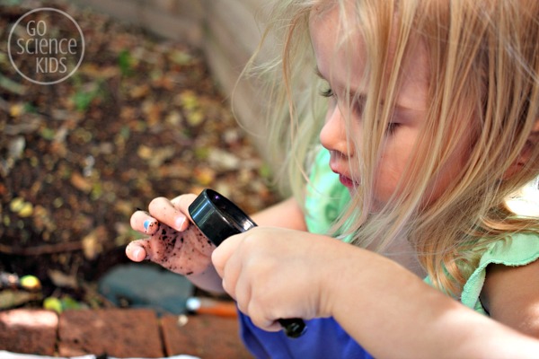 Using a magnifying glass