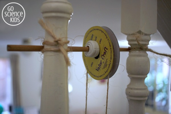 DIY pulley for the loungeroom stairs