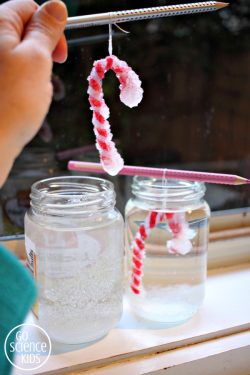 Making Borax crystal candy canes