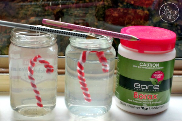 crystal candy canes made with Borax