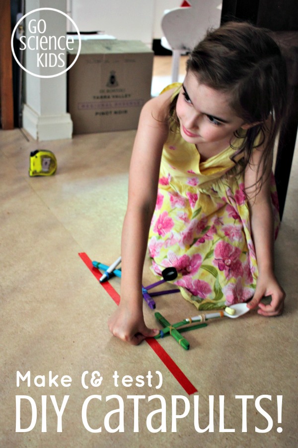 How to make (and test) DIY Craft Stick Catapults - fun physics STEM project for kids