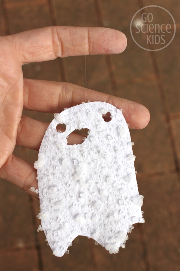 How to make salt crystal ghosts - halloween science for kids