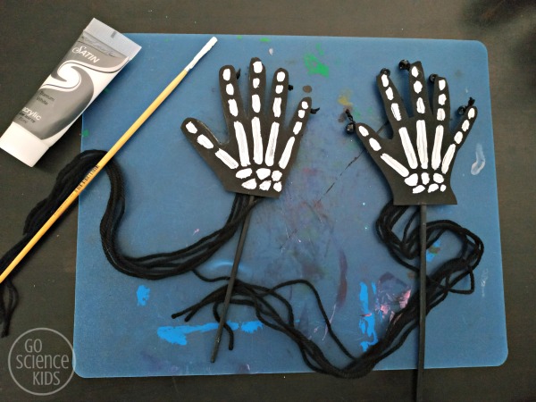 Painting on the hand bones