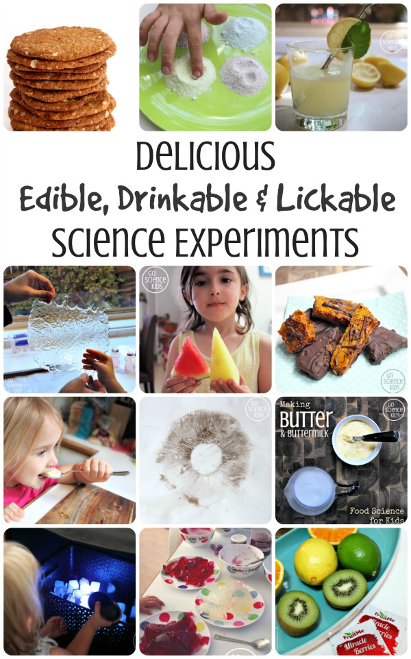 Delicious edible drinkable and lickable science experiments for kids