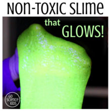 Non-toxic slime that glows