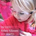 Adjust safety glasses to fit young kids